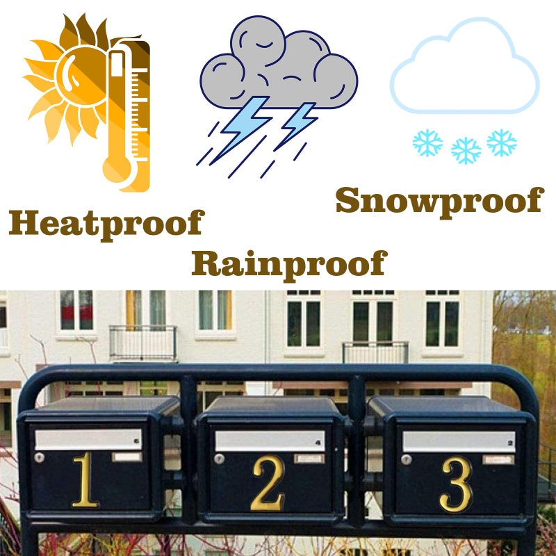 MONNCHA Mailbox Numbers for Outside  MONNCHA House Numbers for Mailbox 3D Self Adhesive Mailbox Numbers 2 Inch Door Address Numbers Stickers for Mailbox  Apartment  House  Trash Bins - Image 2